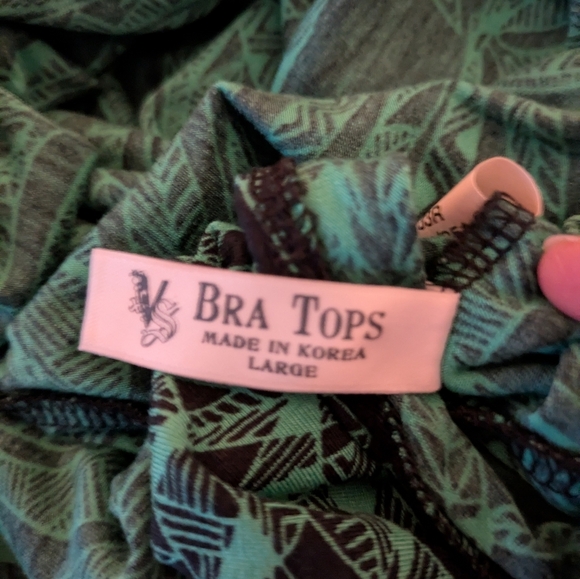 VS Green and Black Bra Tops Halter Dress L - Picture 14 of 14